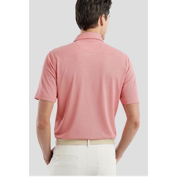 Johnnie-O Short Sleeved Men's Polo Shirt SZ XXL Streels Candy Pink Golf Preppy - Picture 3 of 9